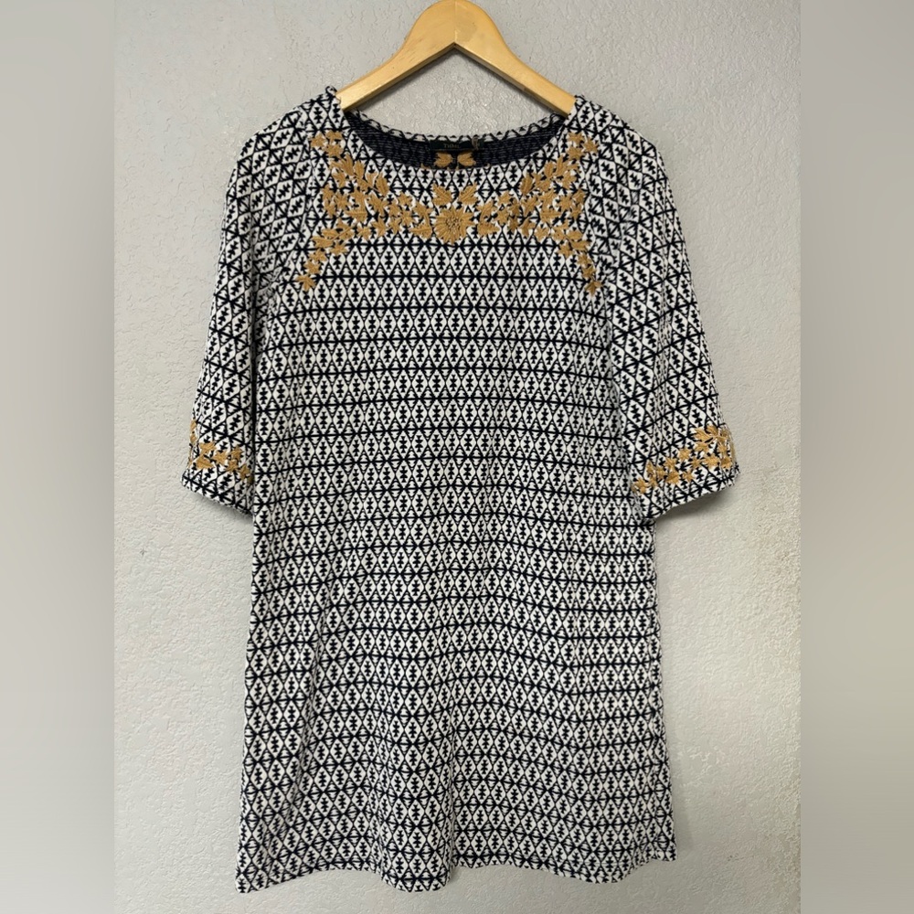 THML Embroidered Three Quarter Sleeve‎ Dress Size M